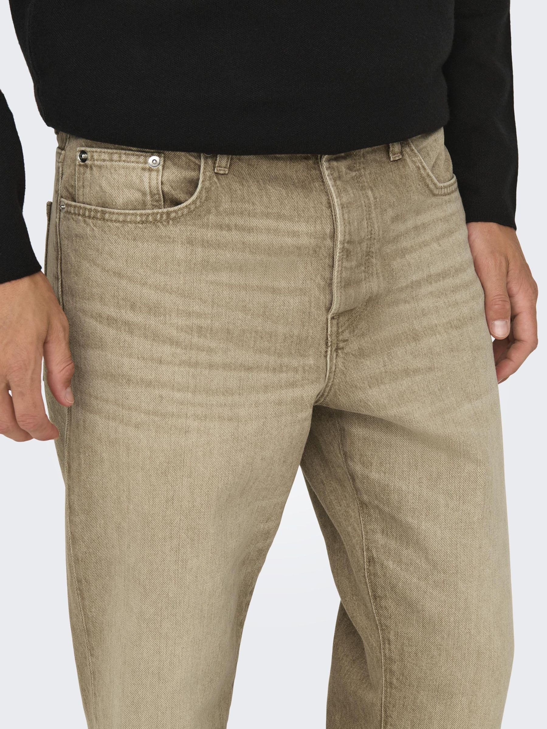 Only & Sons Onsedge jeans straight beige 29W/34L
