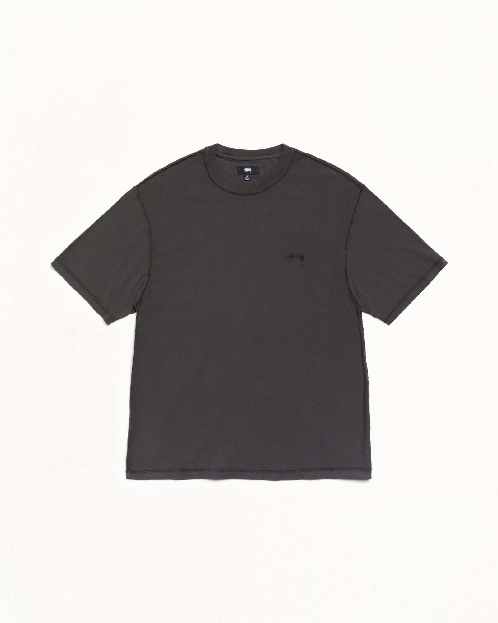 Stussy Lazy Tee t-shirt vintage black cotone 190gsm