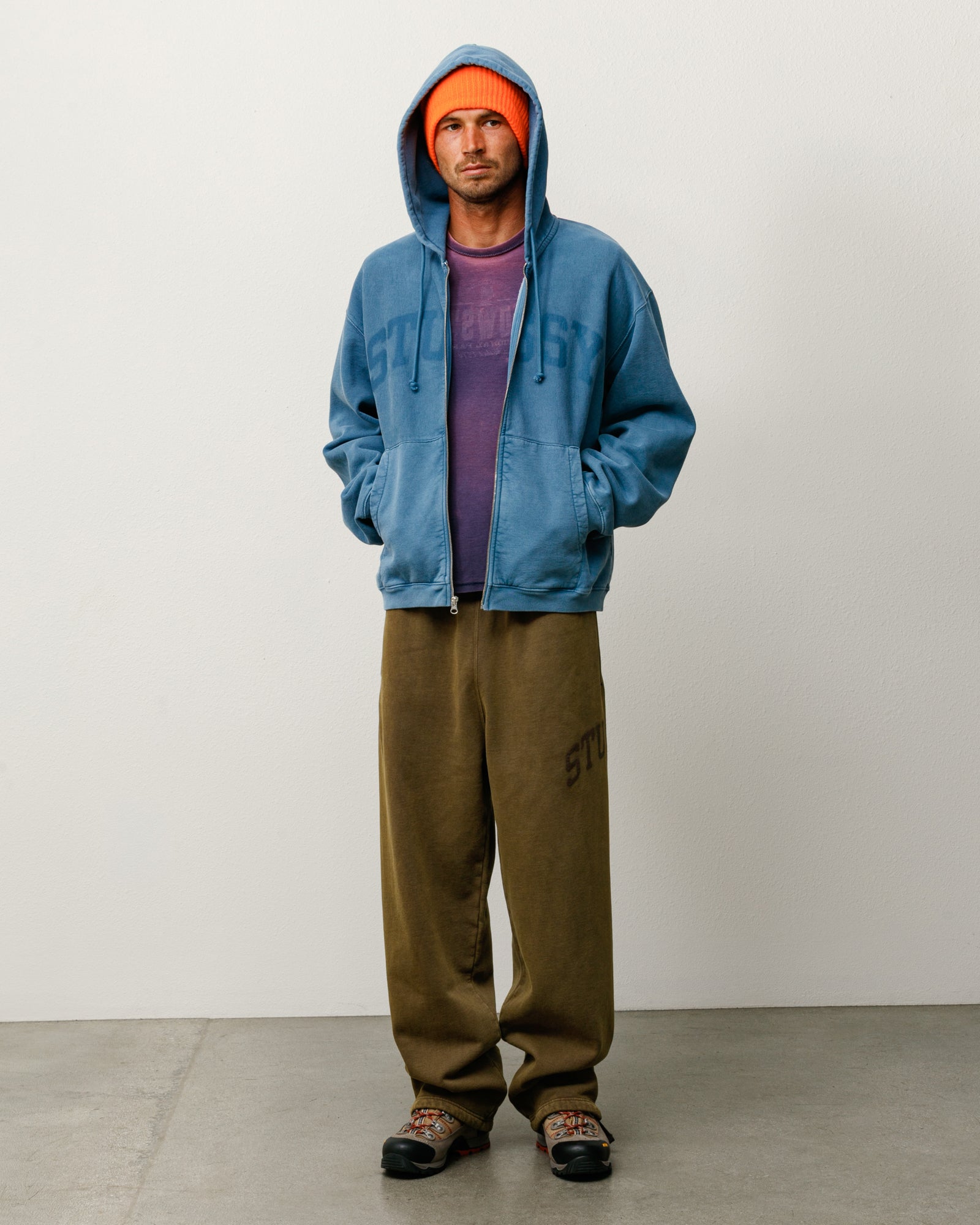 Stussy Faded Graphic pantalone Washed Olive pile