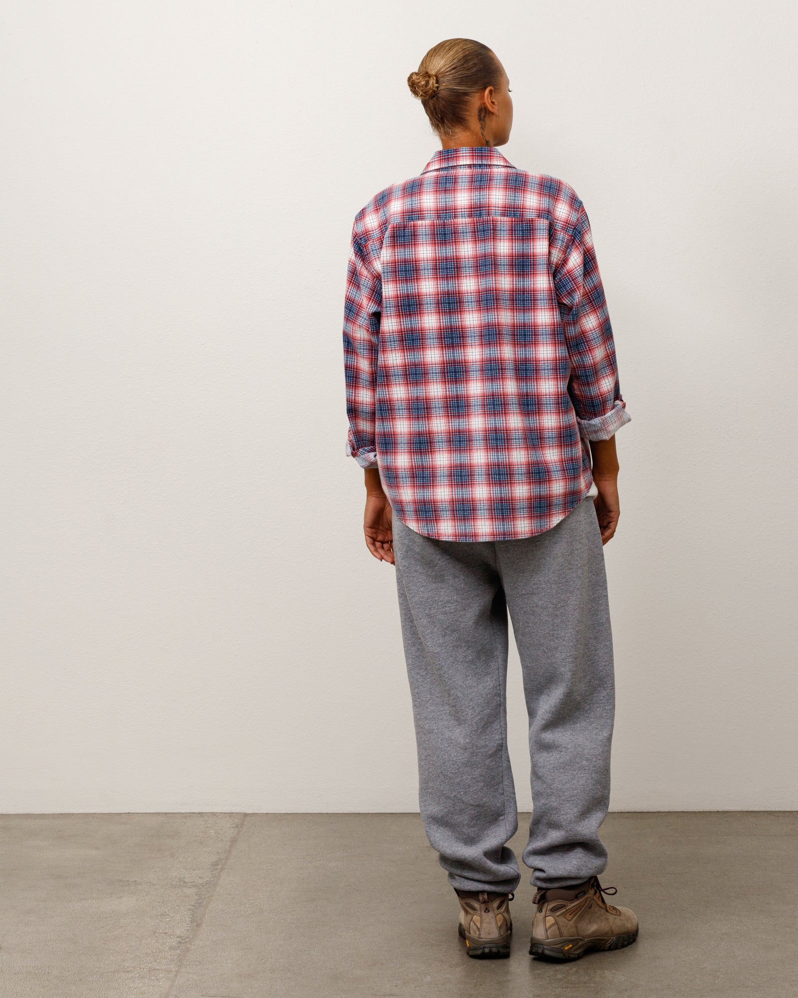 Stussy Dax camicia flanella rossa a quadri cotone