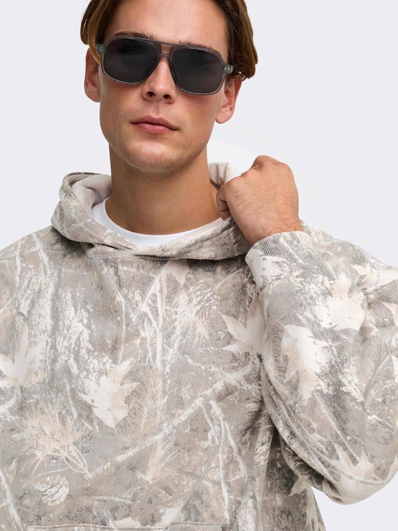 Only & Sons Onsjosh felpa uomo M silver lining