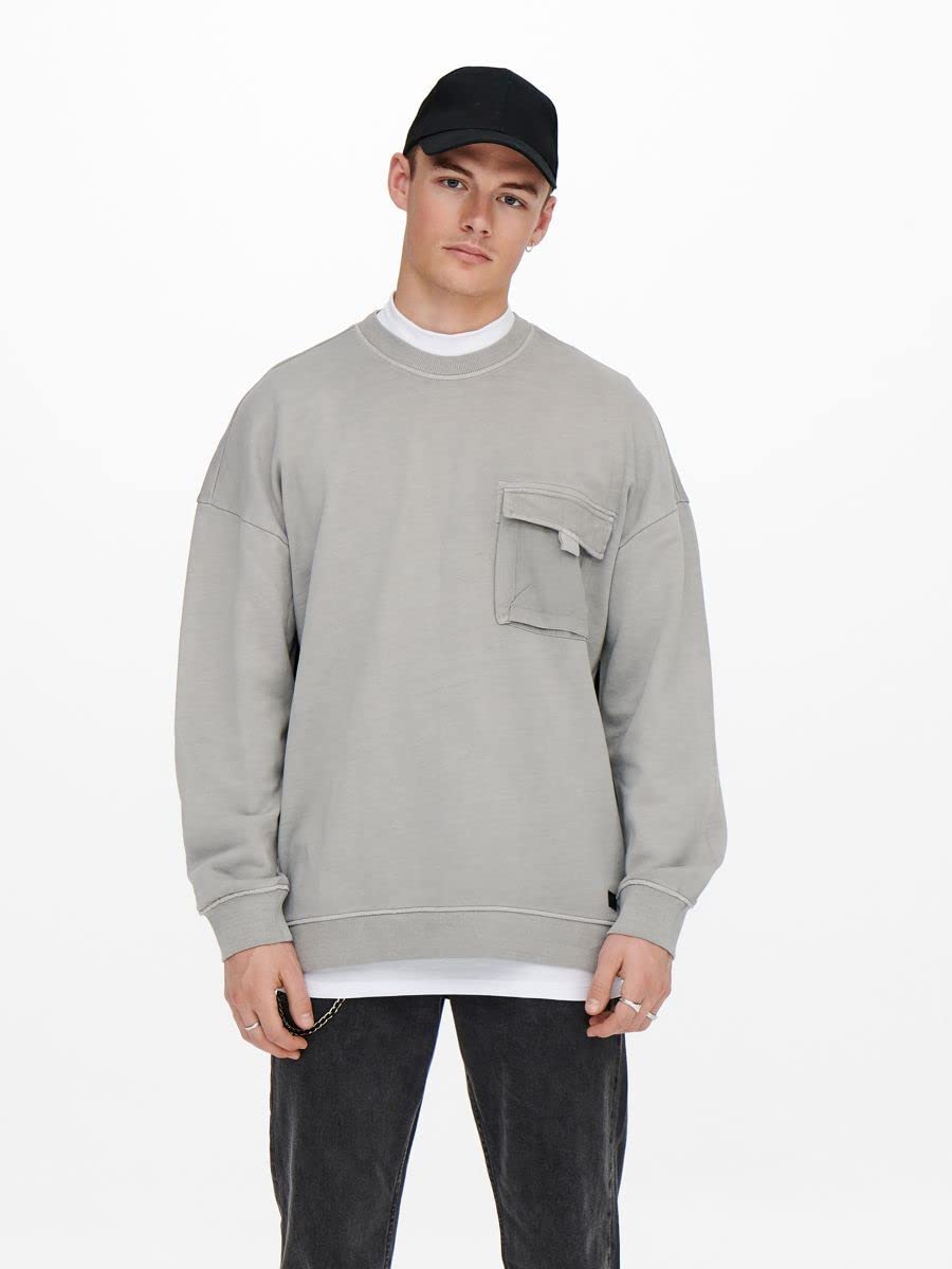 ONLY & SONS Bruce Felpa uomo loose girocollo sweat