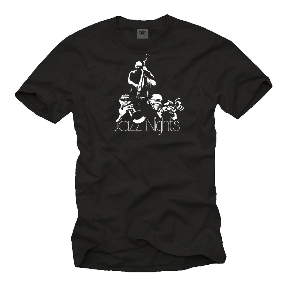 Makaya T-Shirt Uomo Jazz Nera Cotone XXL