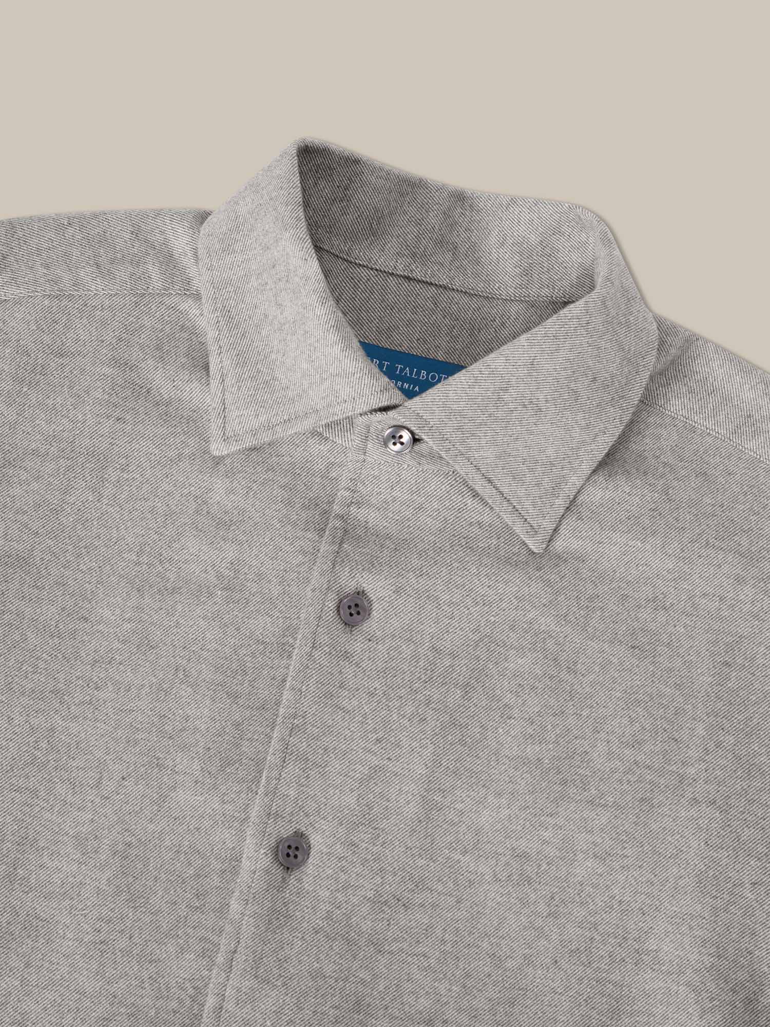 Robert Talbott Morgan Luxe camicia flanella grigia