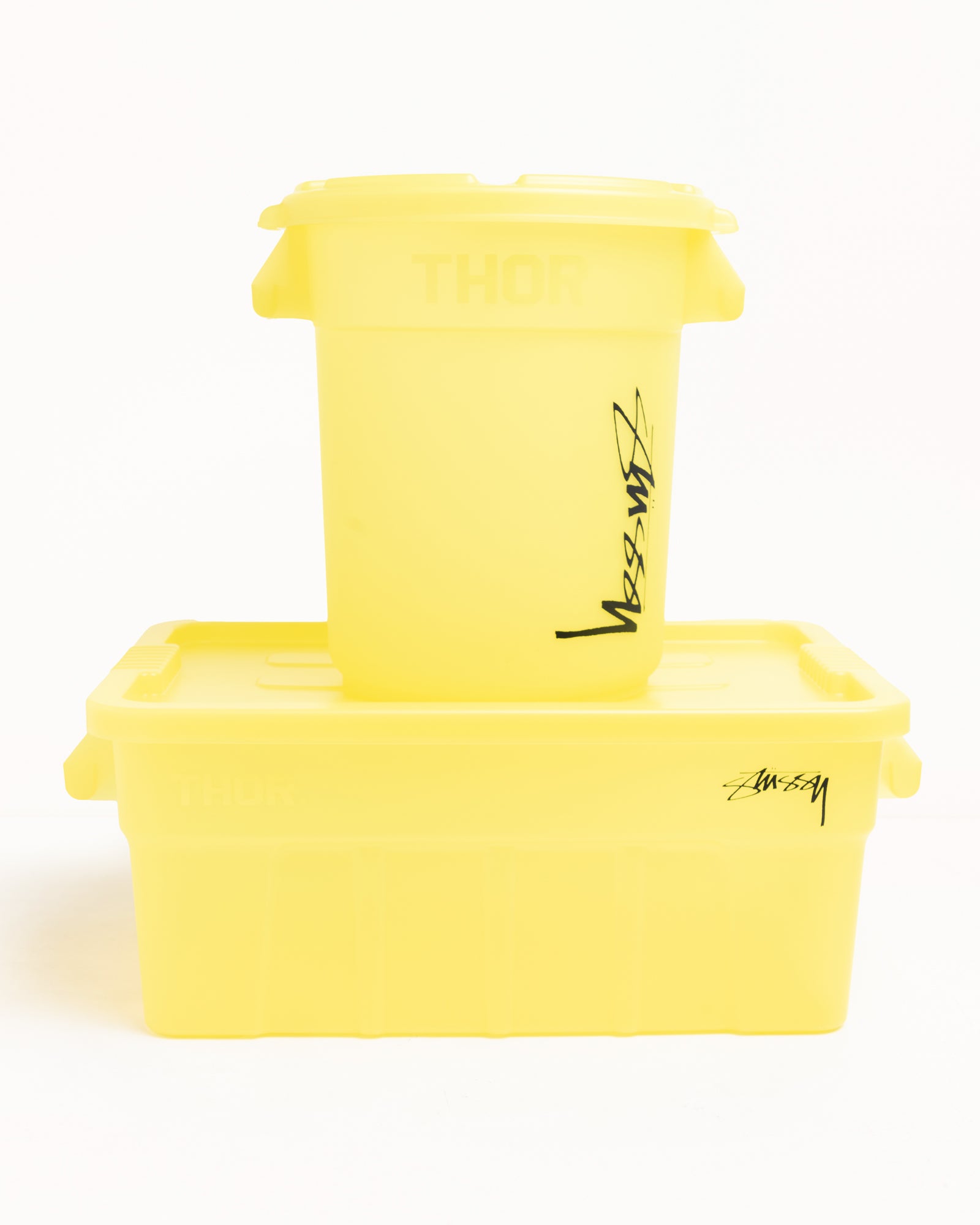 Stussy Thor Storage Round Bin contenitore 23L giallo coperchio
