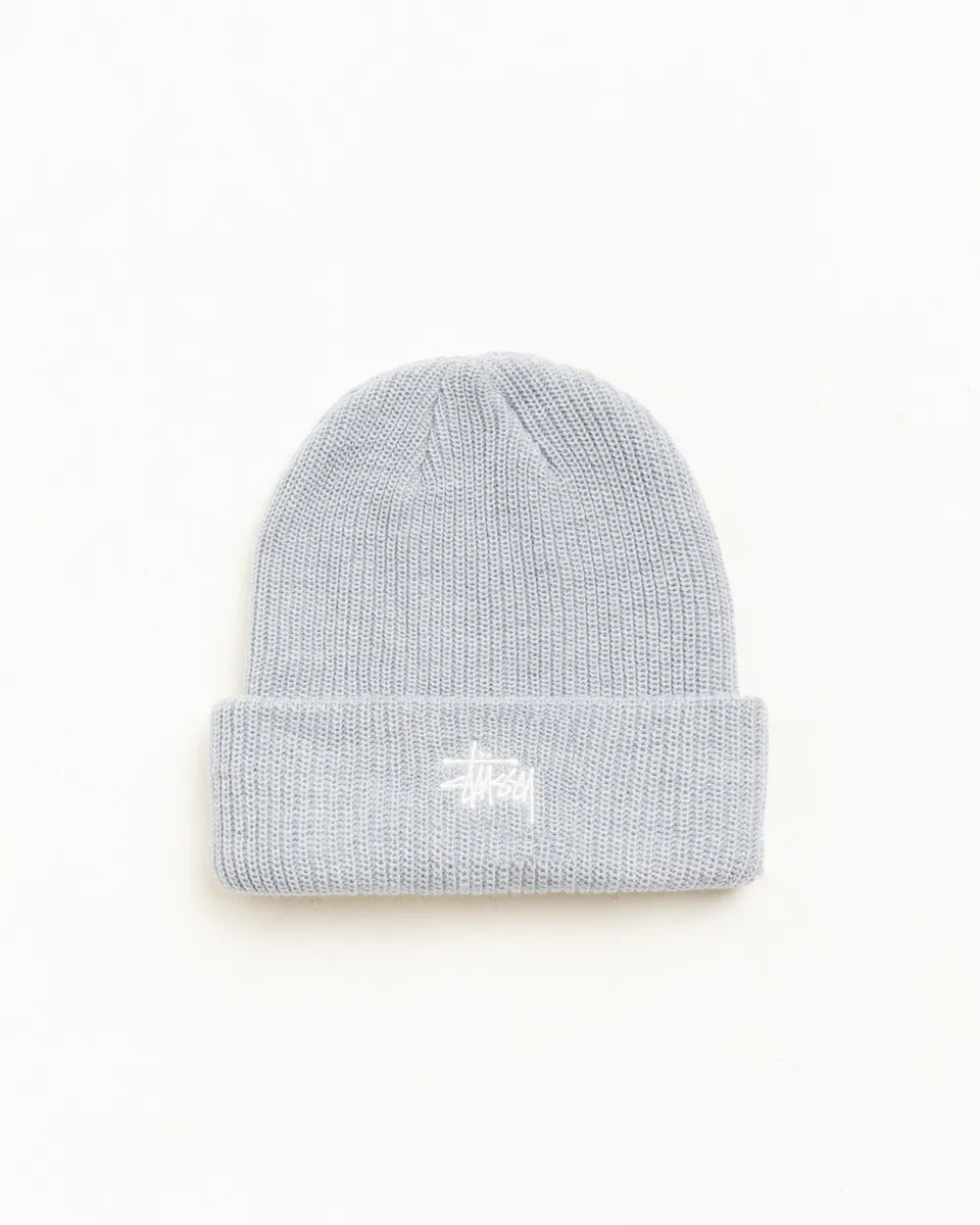 Stussy Headwear Basic Stussy Cuff Beanie Heather Grey