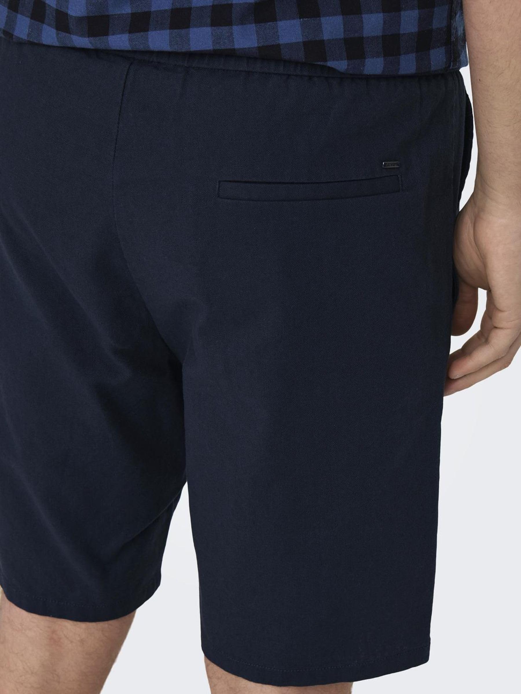 ONLY & SONS Onslinus pantaloncini loose M blu navy cotone