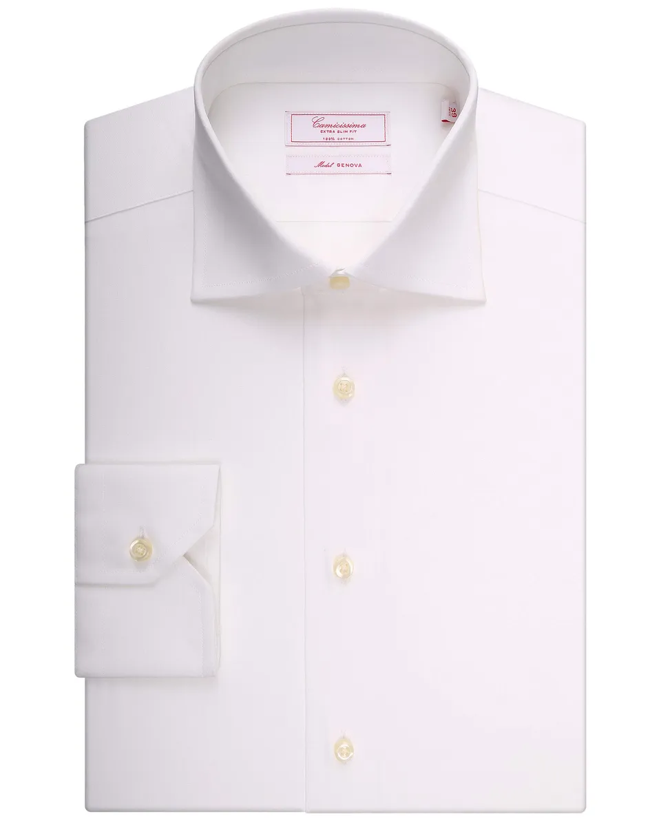 Camicissima Permanent camicia bianca extra-slim manica lunga