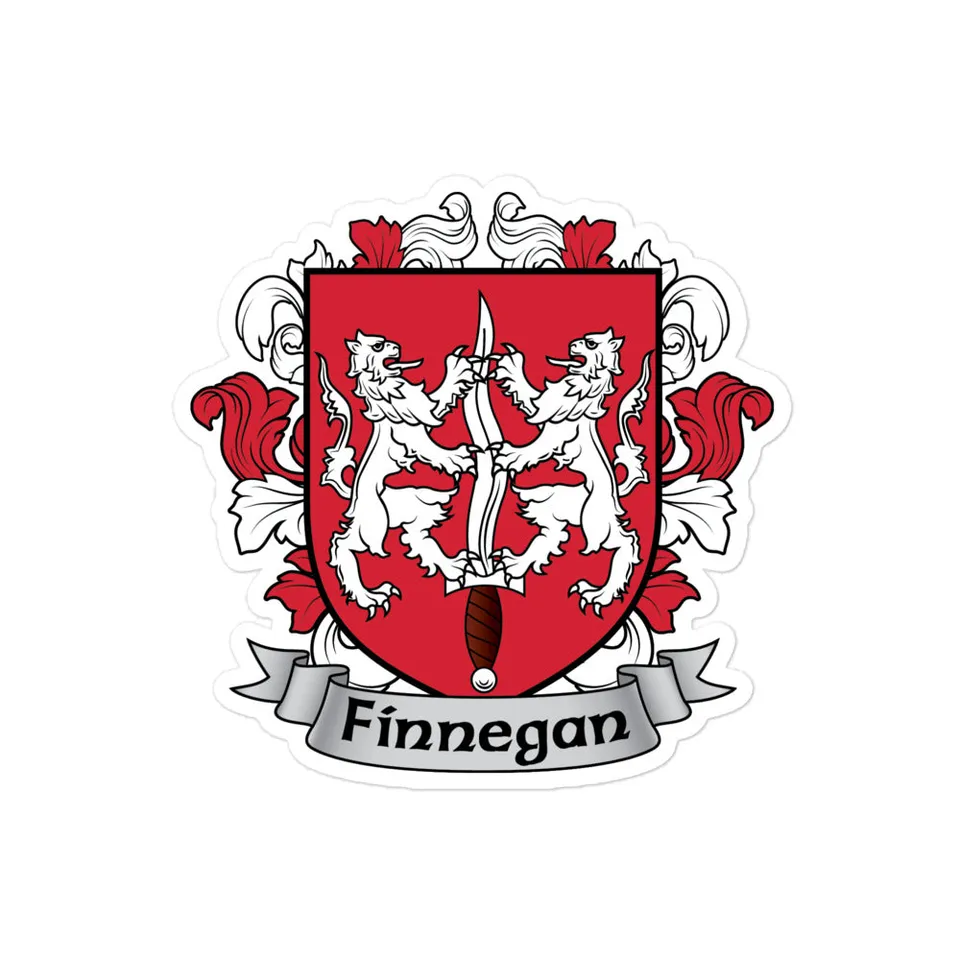 7.62 Design Finnegan Coat of Arms adesivo vinile 7,6x7,6 cm