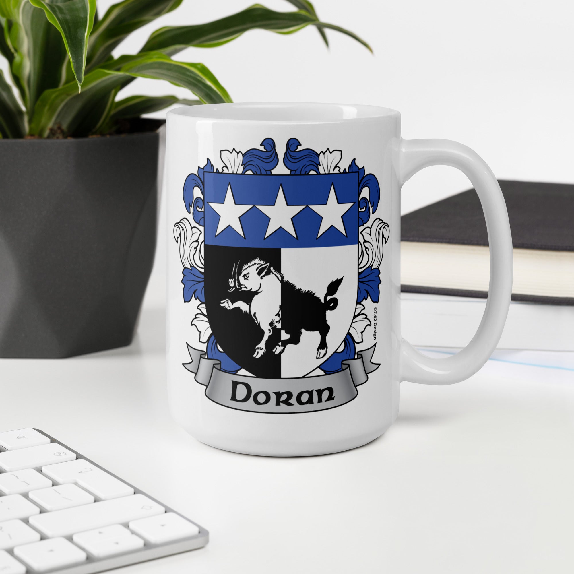 7.62 Design Doran Irish Coat of Arms tazza ceramica 15oz stemma
