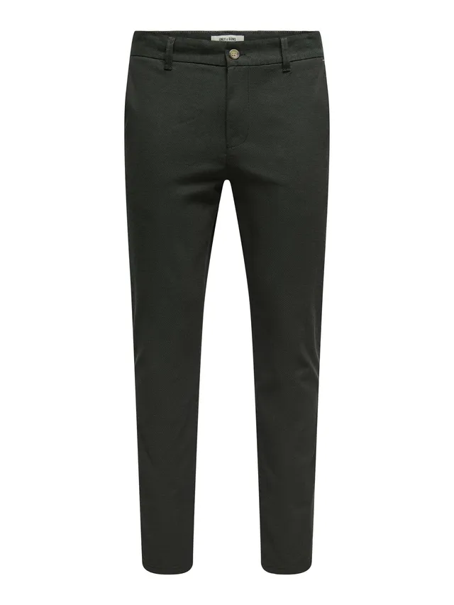 ONLY & SONS Onsmark Pete Pantaloni Uomo Slim Dobby Chino