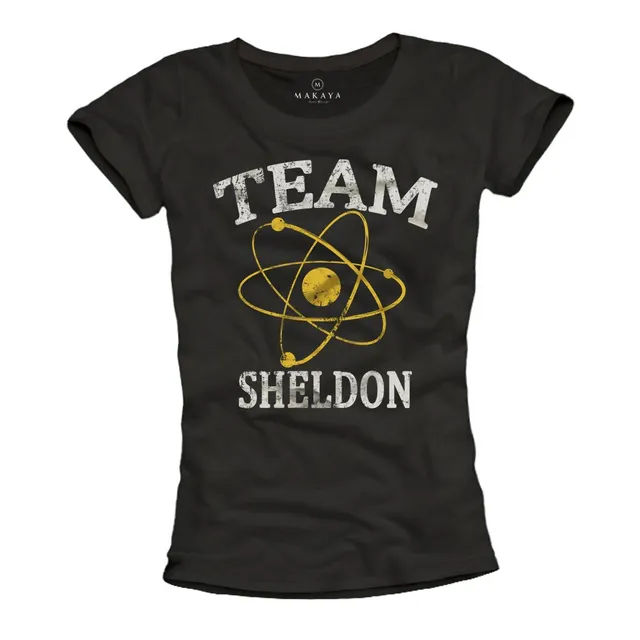 MAKAYA Nerd Team Sheldon maglietta donna nera M cotone