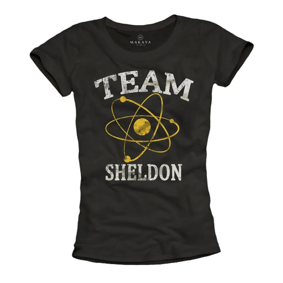 MAKAYA Nerd Team Sheldon maglietta donna nera M cotone