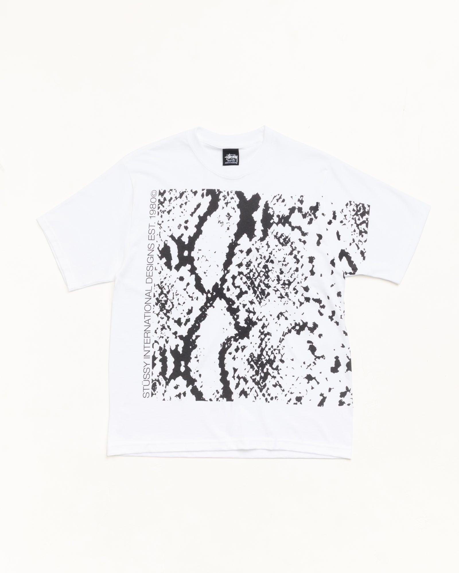 Stussy Snakeskin Tee maglietta White cotone 220gsm