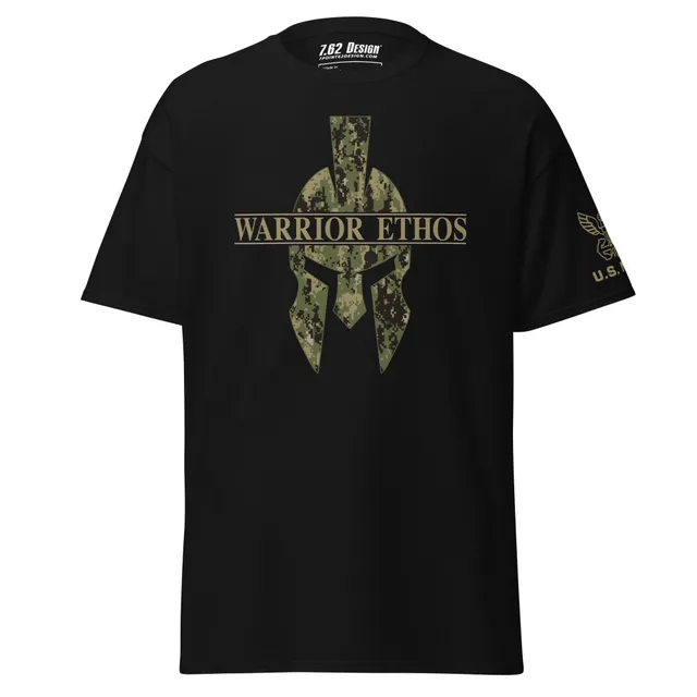 7.62 Design Warrior Ethos T-Shirt uomo nera cotone