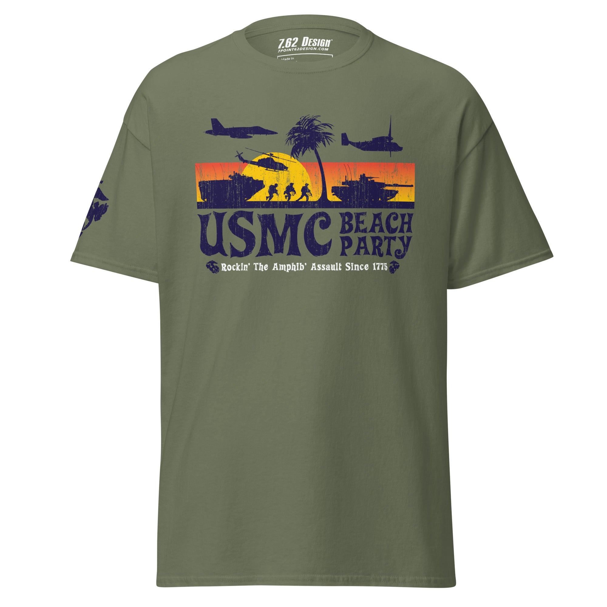7.62 Design USMC Classic Beach Party maglietta verde militare