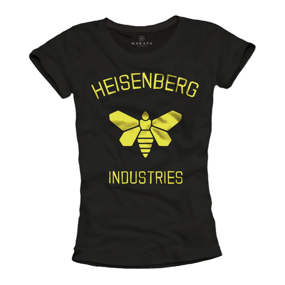 Makaya T-Shirt Donna Heisenberg Industries Nera Cotone S