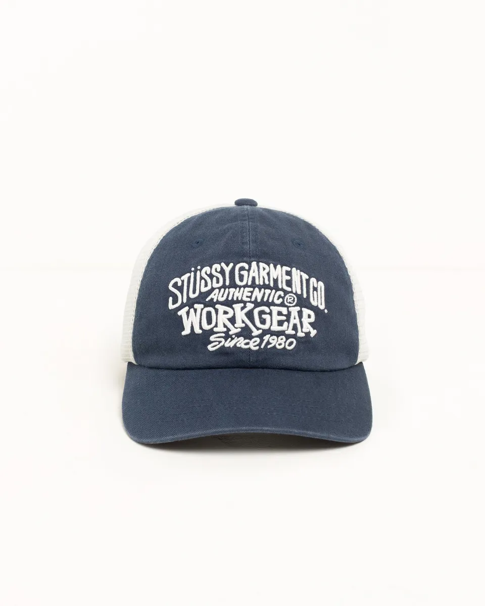 Stussy Workgear Trucker cappello rete Navy