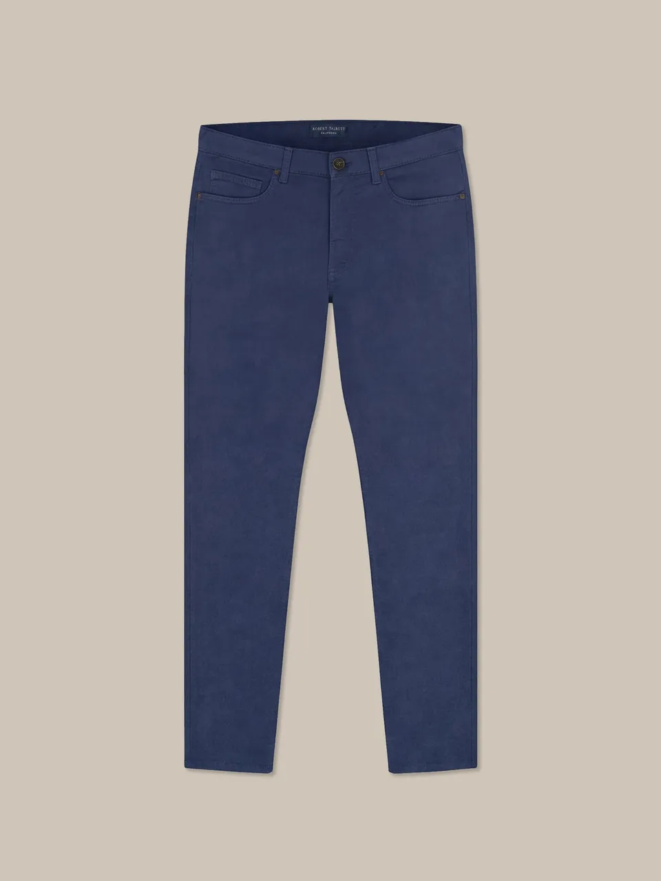 Robert Talbott Fernando Comfort Stretch pantalone lino navy 32x34