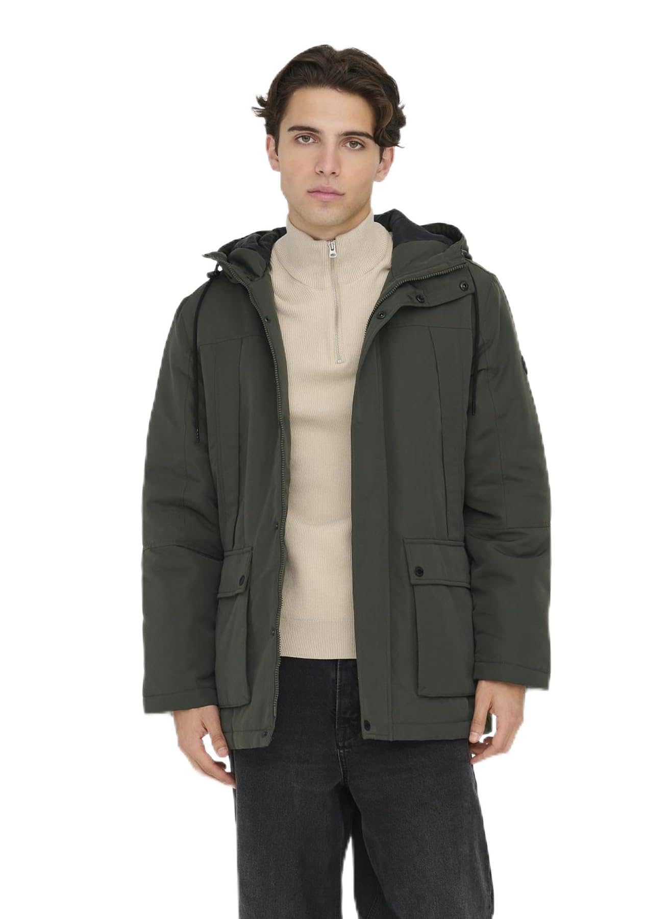 Only & Sons Onsjayden parka giacca uomo nero taglia M
