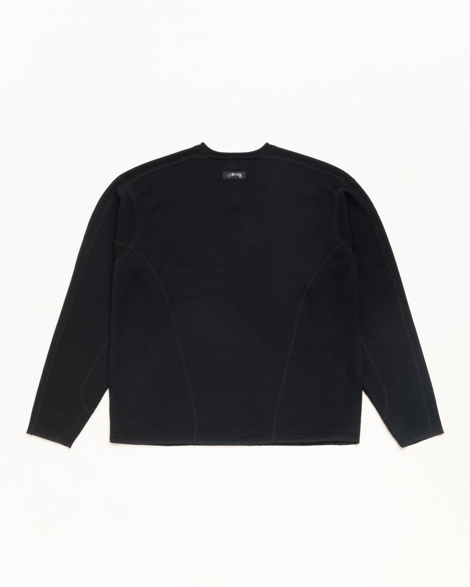 Stussy Wave Knit Sweater maglione nero 50% lana