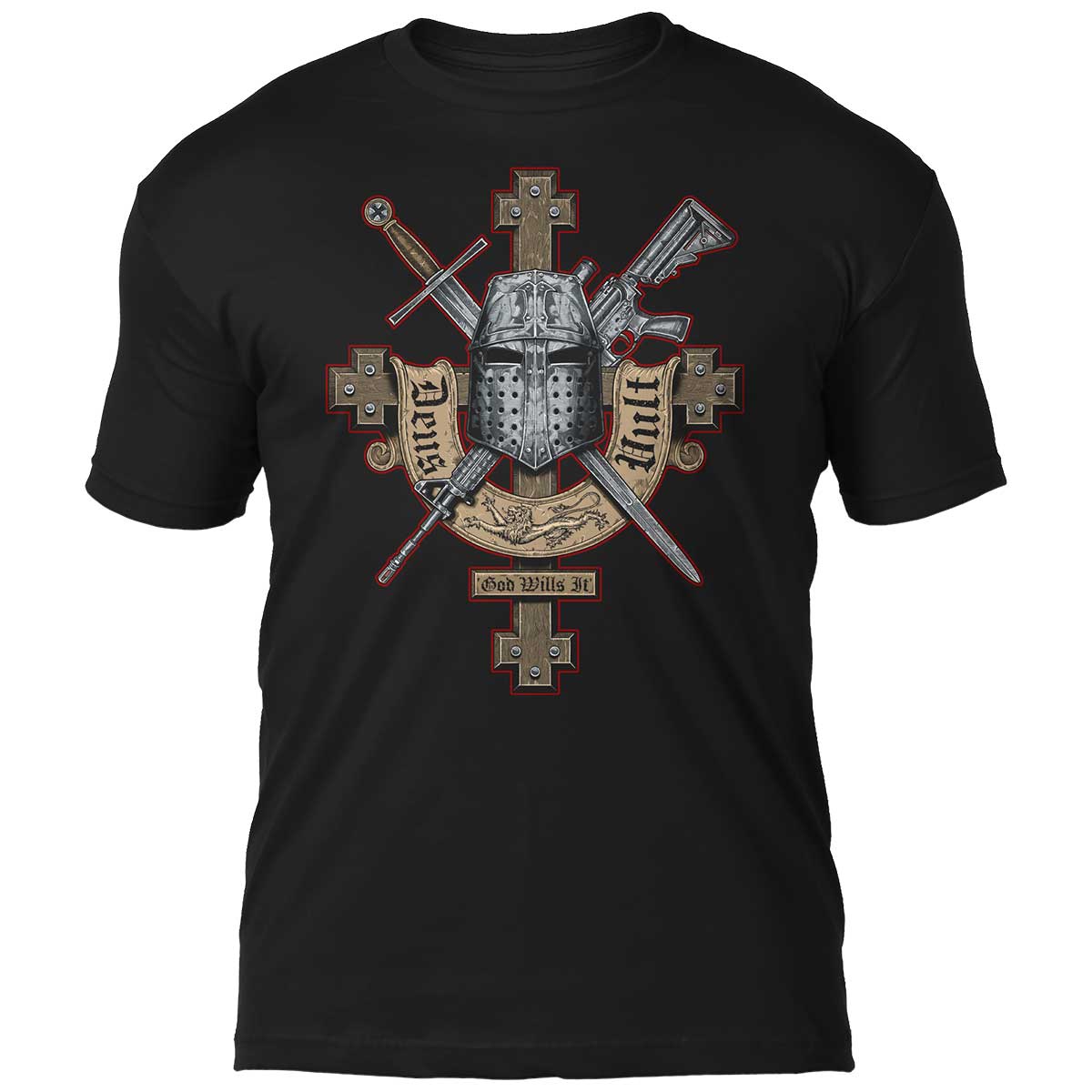 7.62 Design Deus Vult maglietta nera cotone taglia L