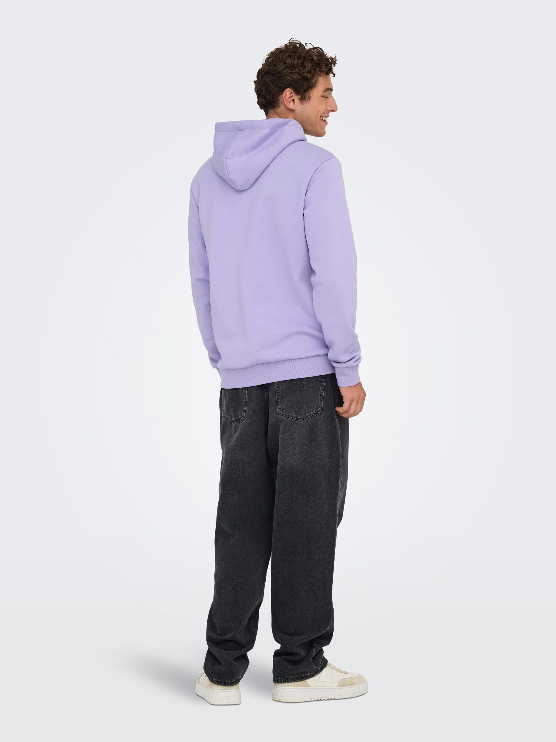 Only & Sons Onsceres Felpa Cappuccio Uomo Lavanda XS