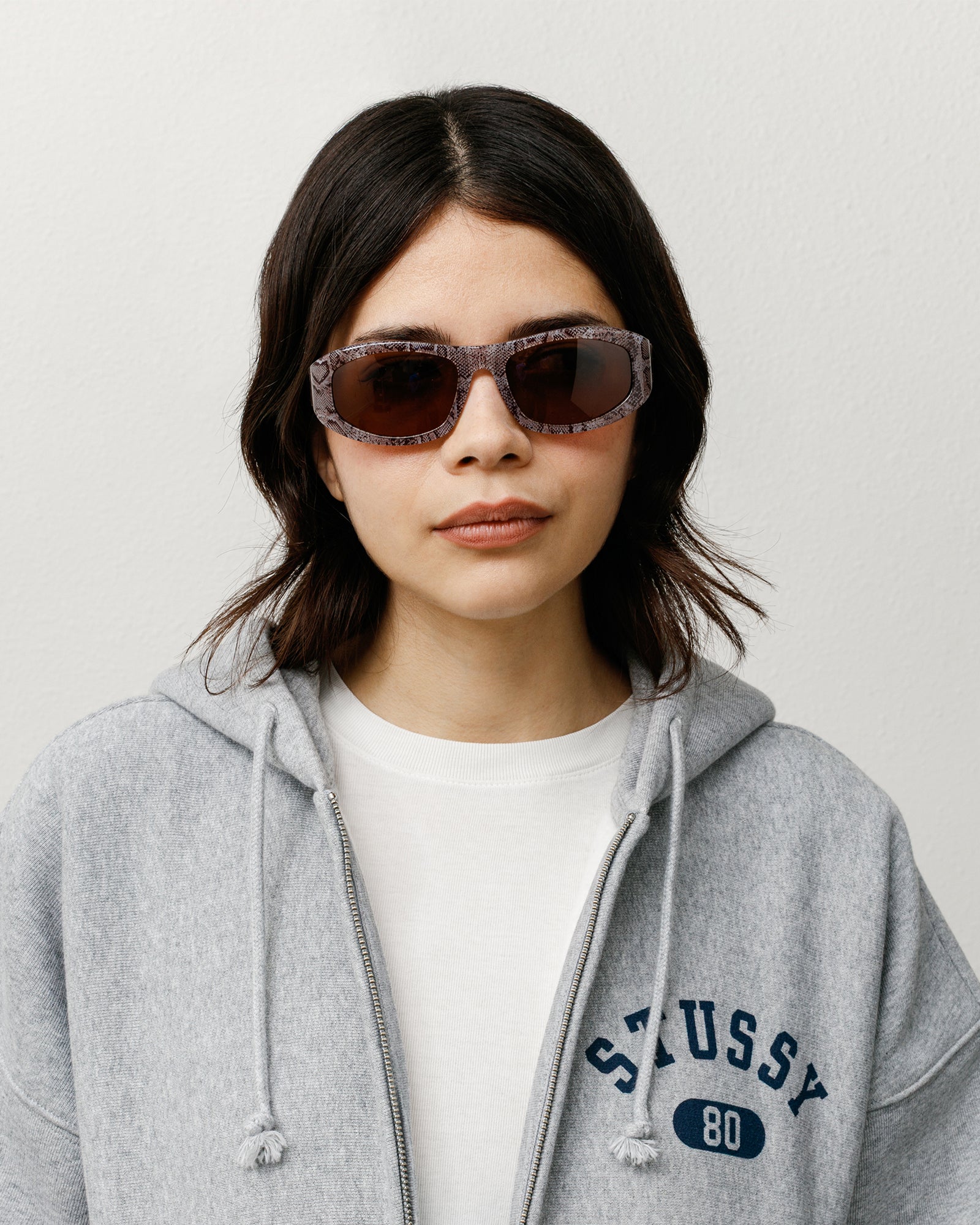 Stussy Landon occhiali da sole Snake Skin acetato