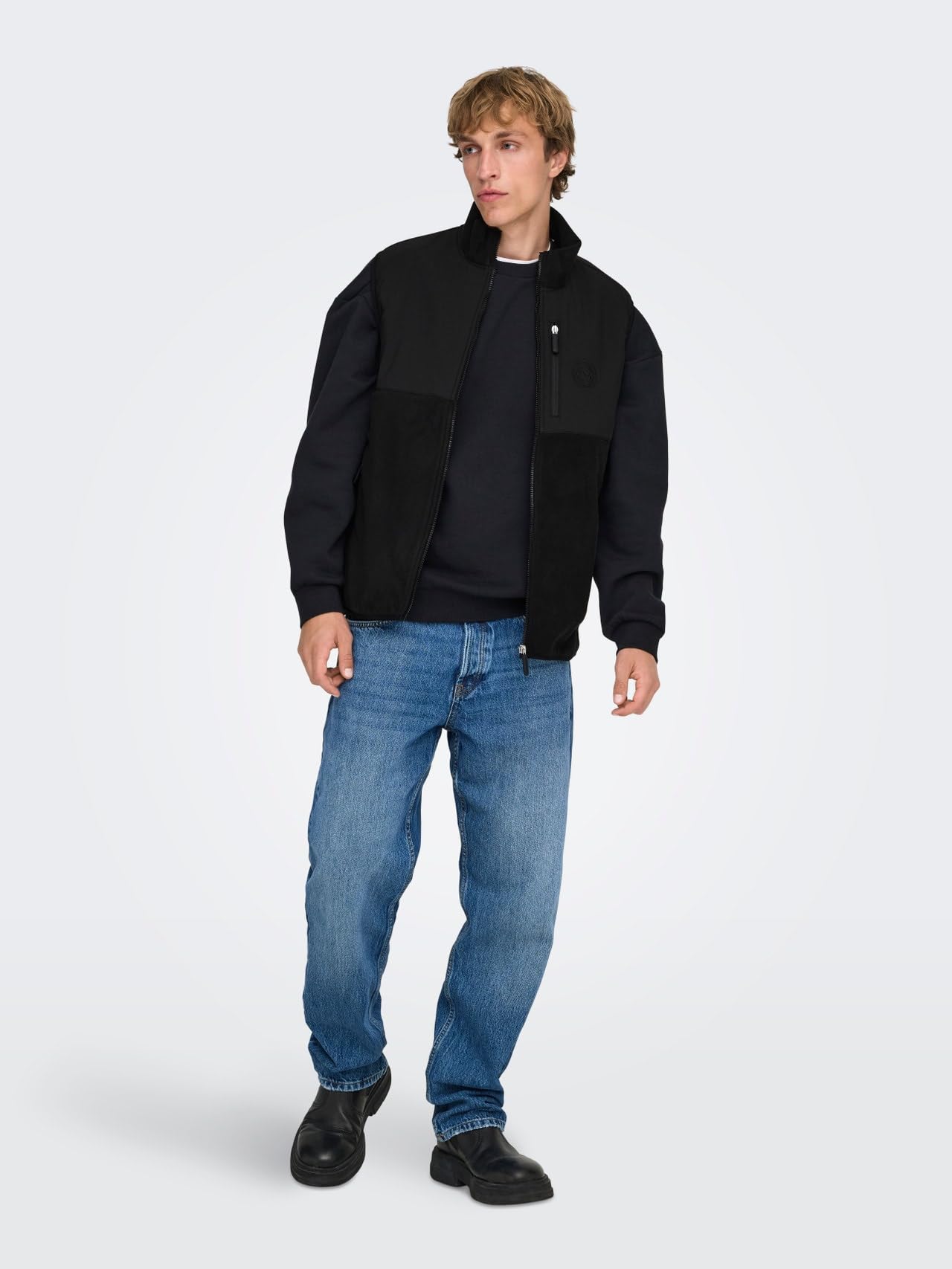 Only & Sons Onschuck Fleece Gilet Uomo M Nero