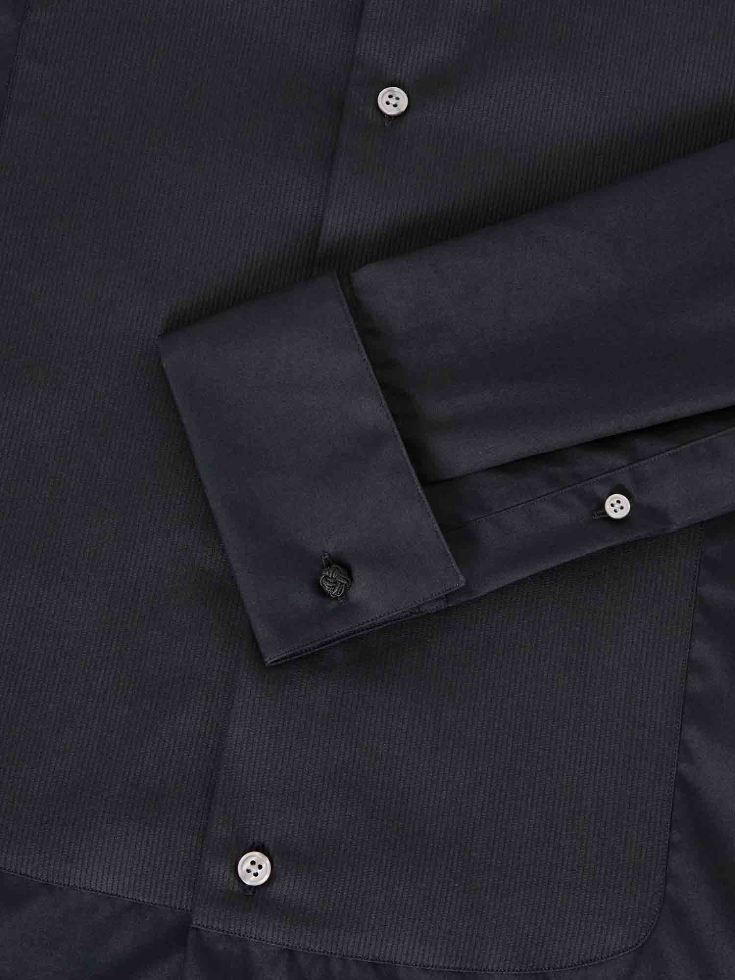 Robert Talbott Reynolds camicia cotone nera 16