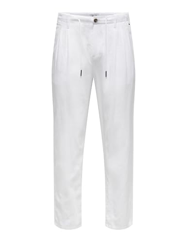 ONLY & SONS Onsleo 0048 Pantaloni Crop Lino 36W/32L