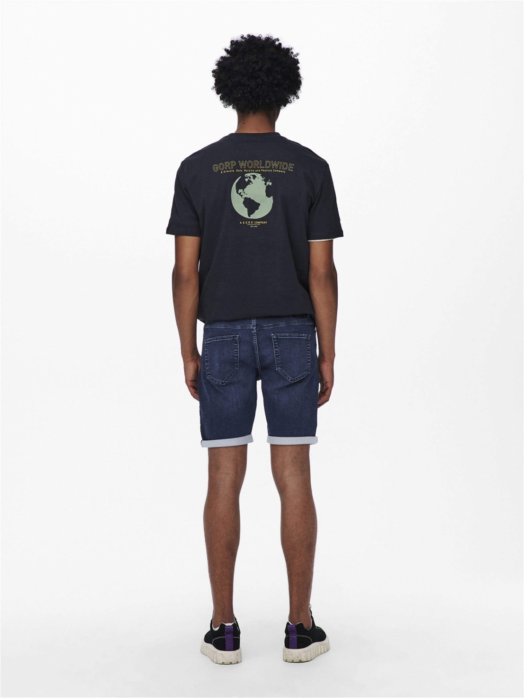 Only & Sons Ply Vita Media Shorts Uomo M Denim