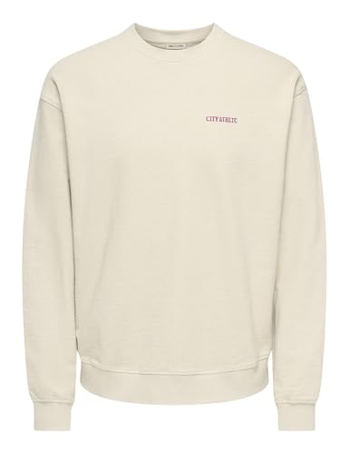 ONLY & SONS Onslenny Felpa Uomo Girocollo Relaxed Nera