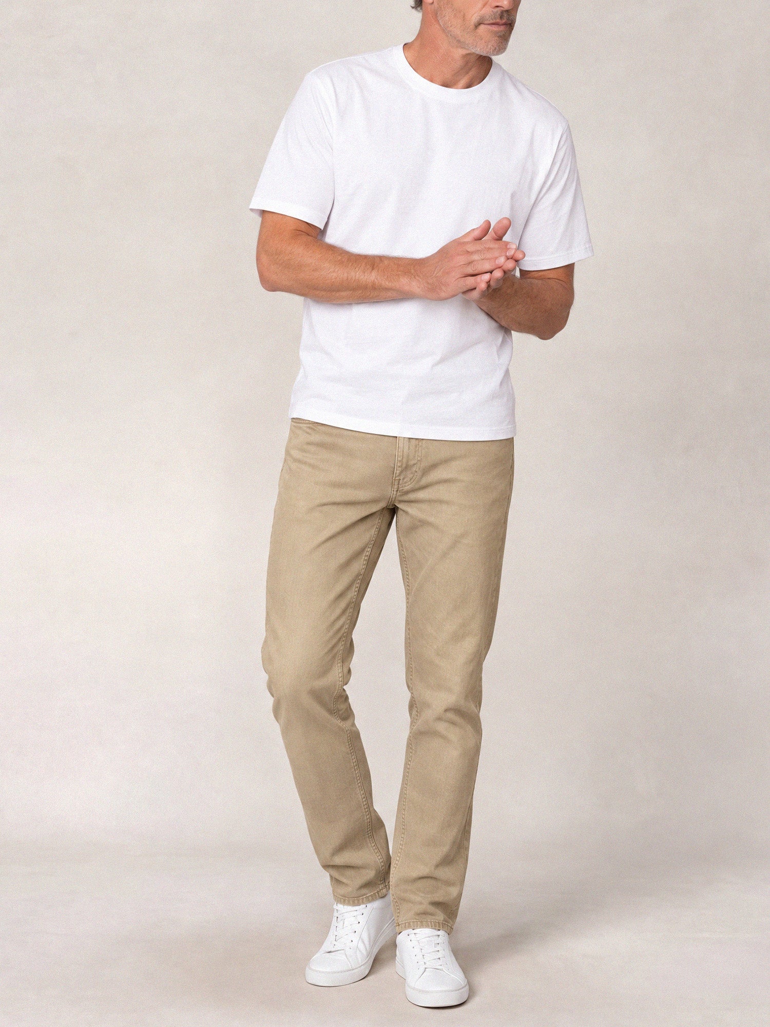 Robert Talbott Pablo Comfort Pantaloni Khaki cotone stretch