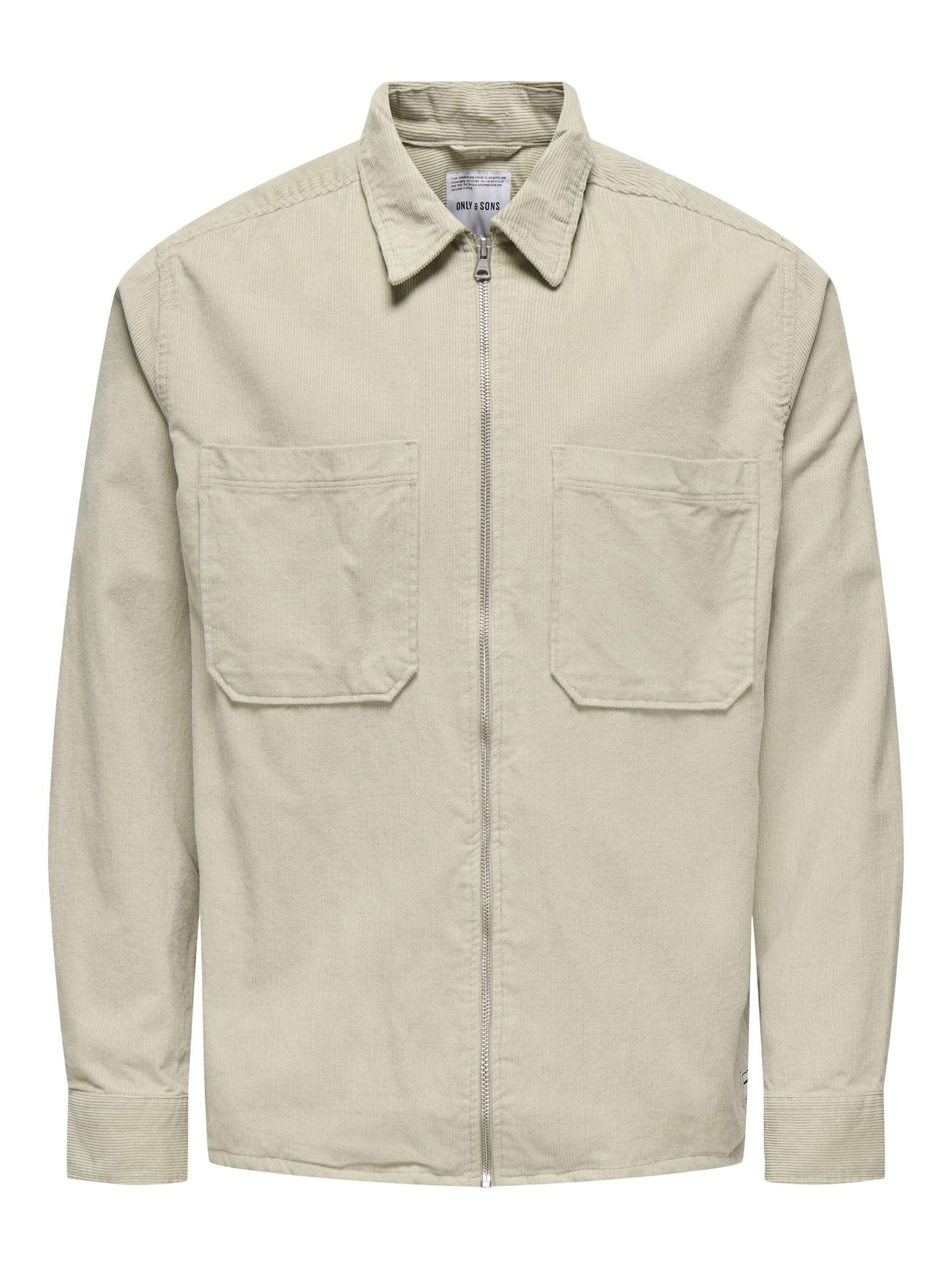 Only & Sons Onsalp Cord camicia velluto uomo S castor gray