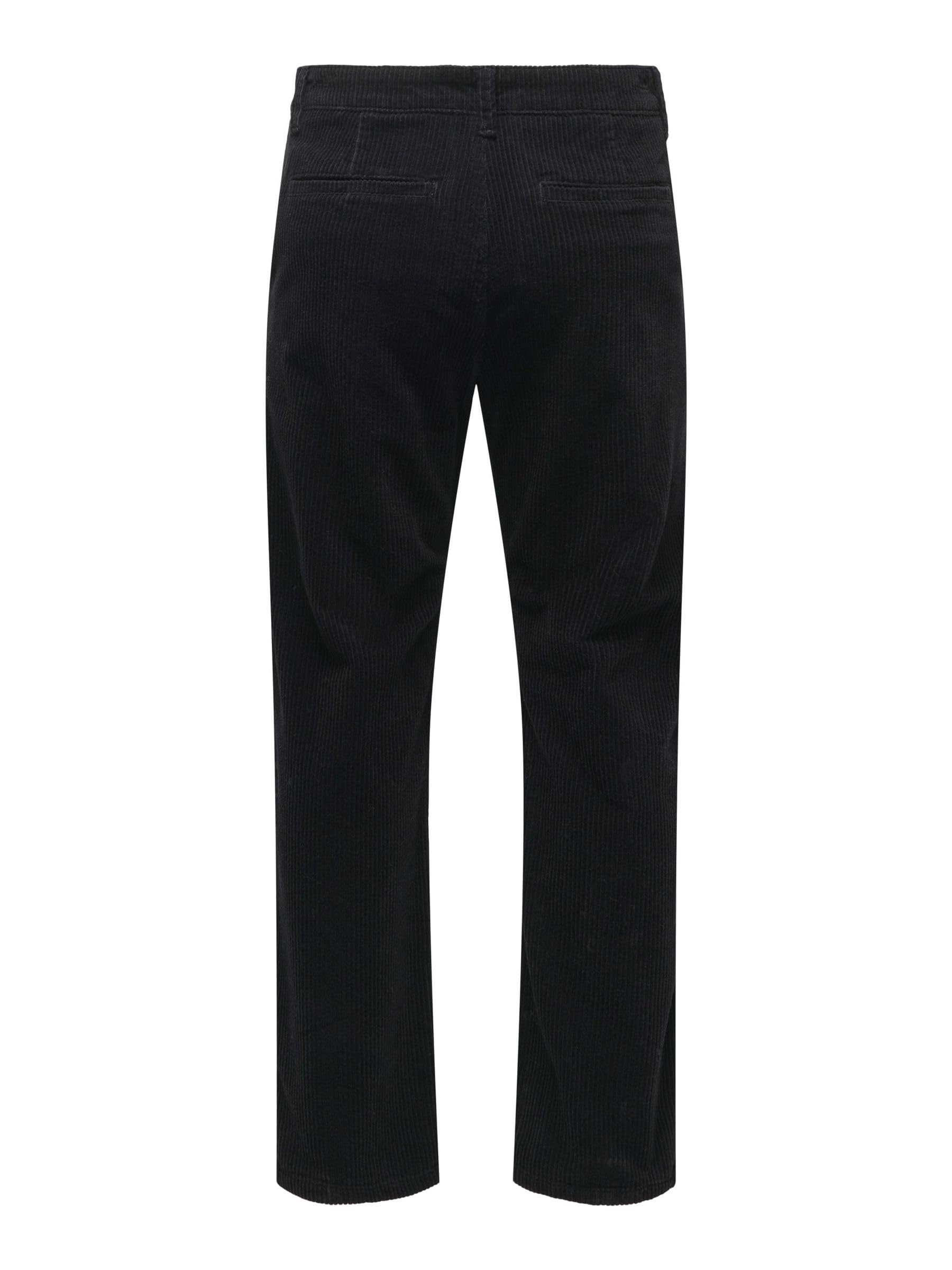 ONLY & SONS velluto pantaloni uomo nero 28W/32L larga