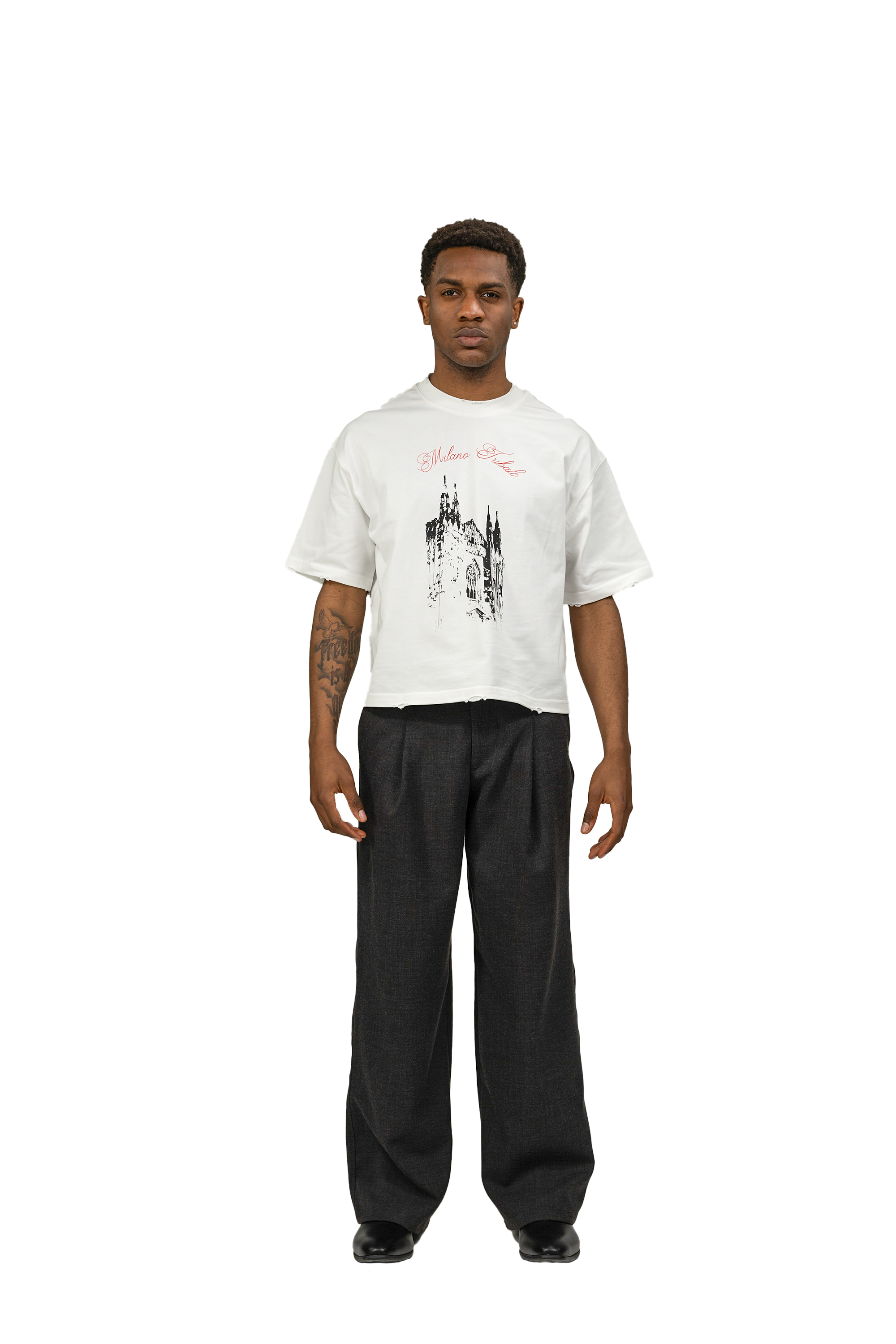 Tiat Milano tribale White Tribal Milan t-shirt bianca stampa