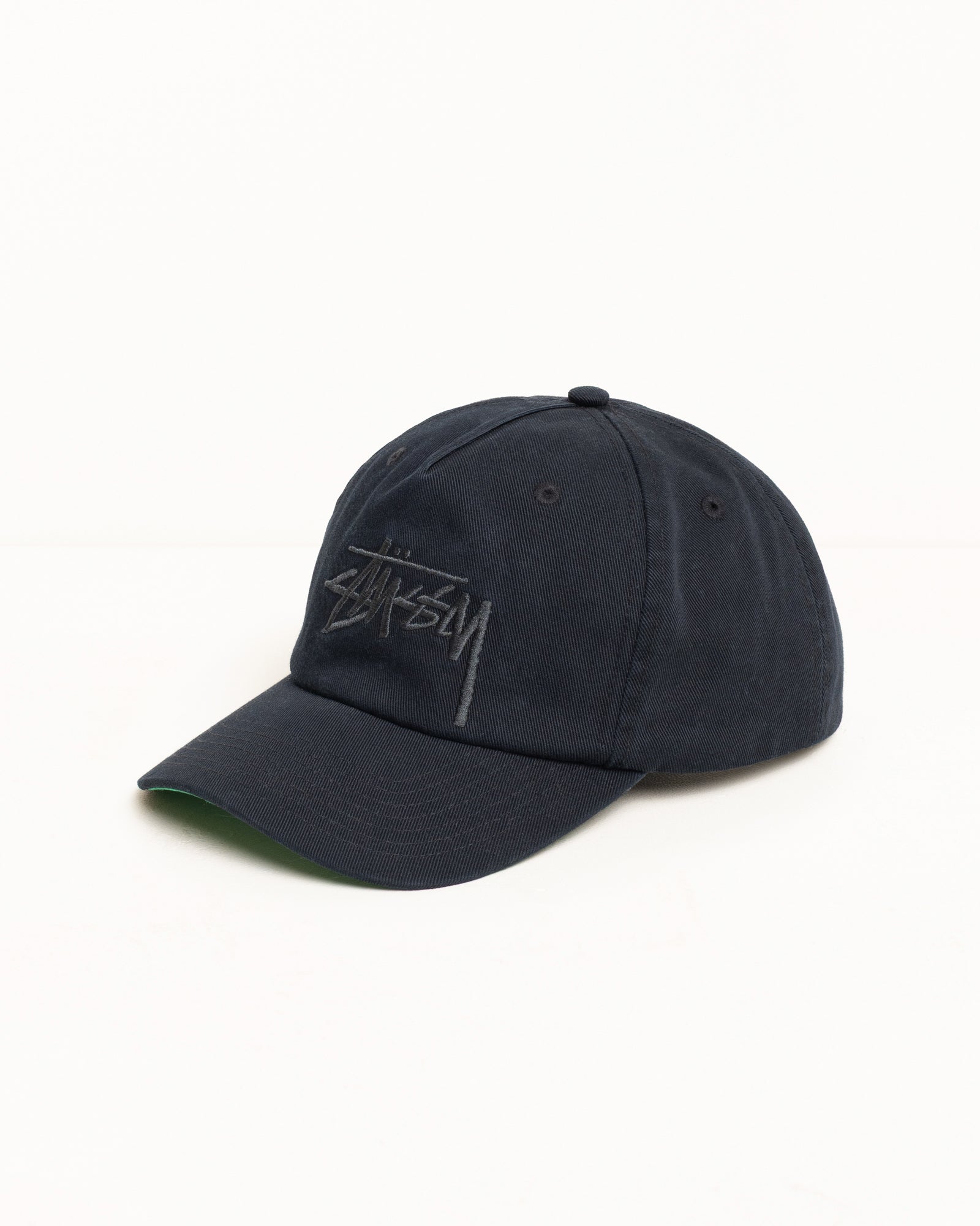 Stussy Mid-Depth Big Stock Snapback cappello navy cotone