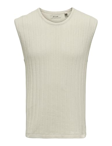 ONLY & SONS Onsklas Gilet Maglia L Nero Cotone