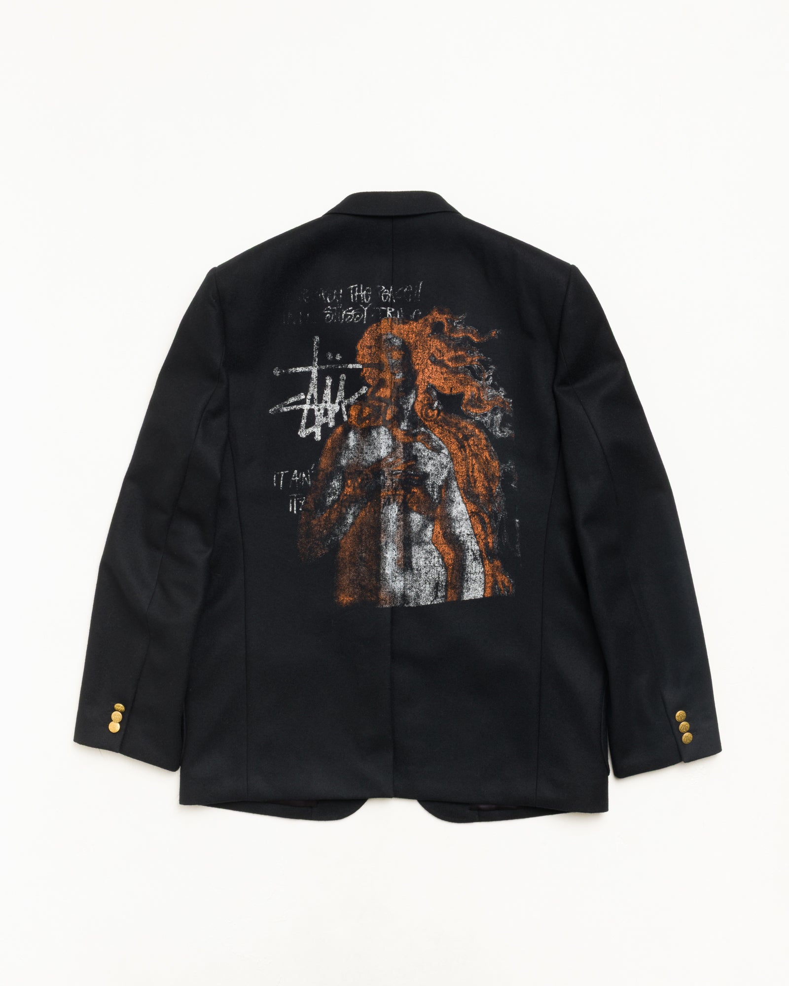 Stussy Outerwear Junya Sport Coat blazer nero lana 100%