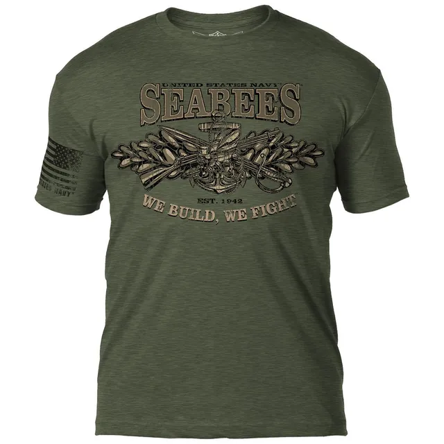 7.62 Design Seabees Battlespace maglietta verde militare uomo