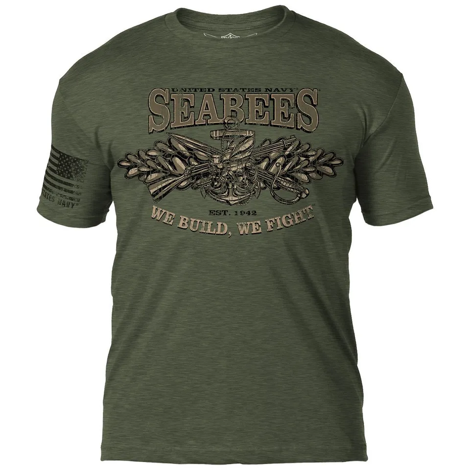 7.62 Design Seabees Battlespace maglietta verde militare uomo