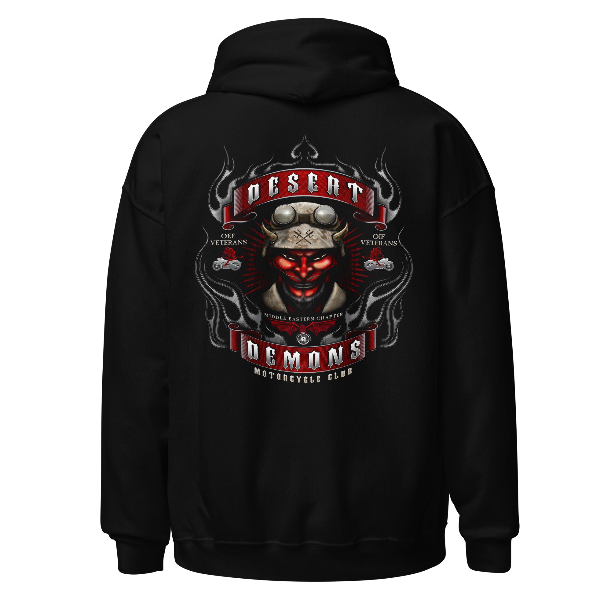 7.62 Design Desert Demons felpa cappuccio nero uomo