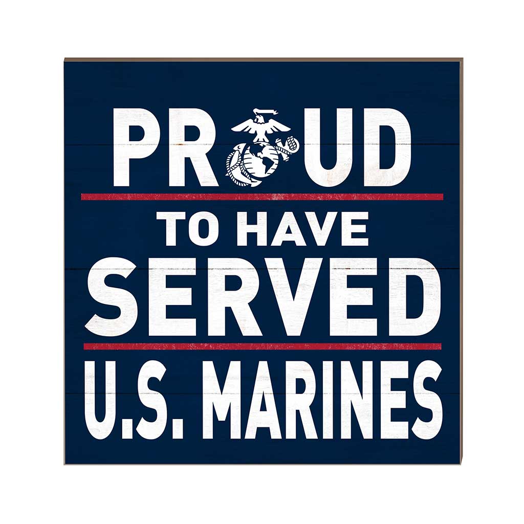 7.62 Design USMC Proud Served targa legno 25x25 cm