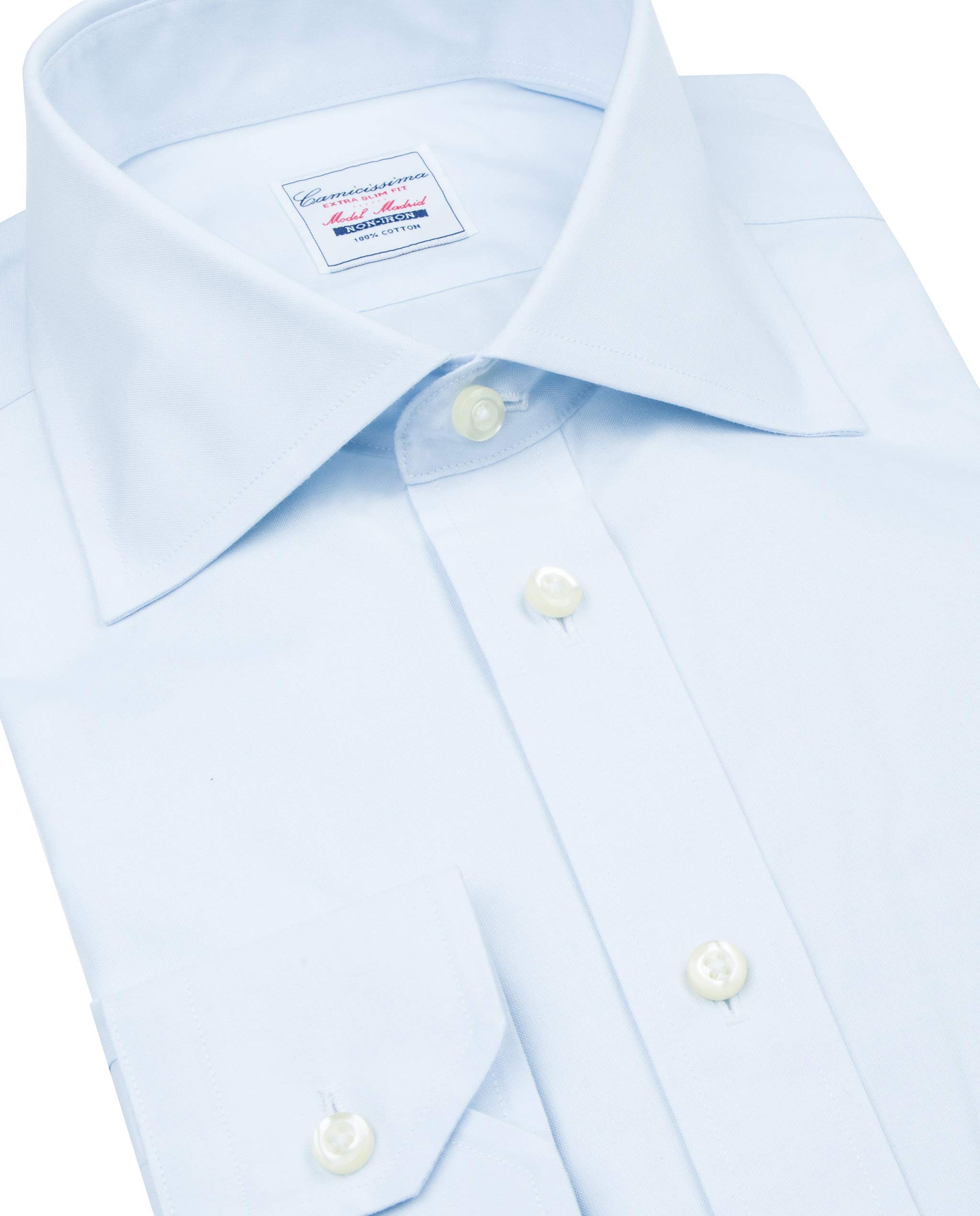 Camicissima Non Iron Camicia Uomo Azzurra Extra Slim