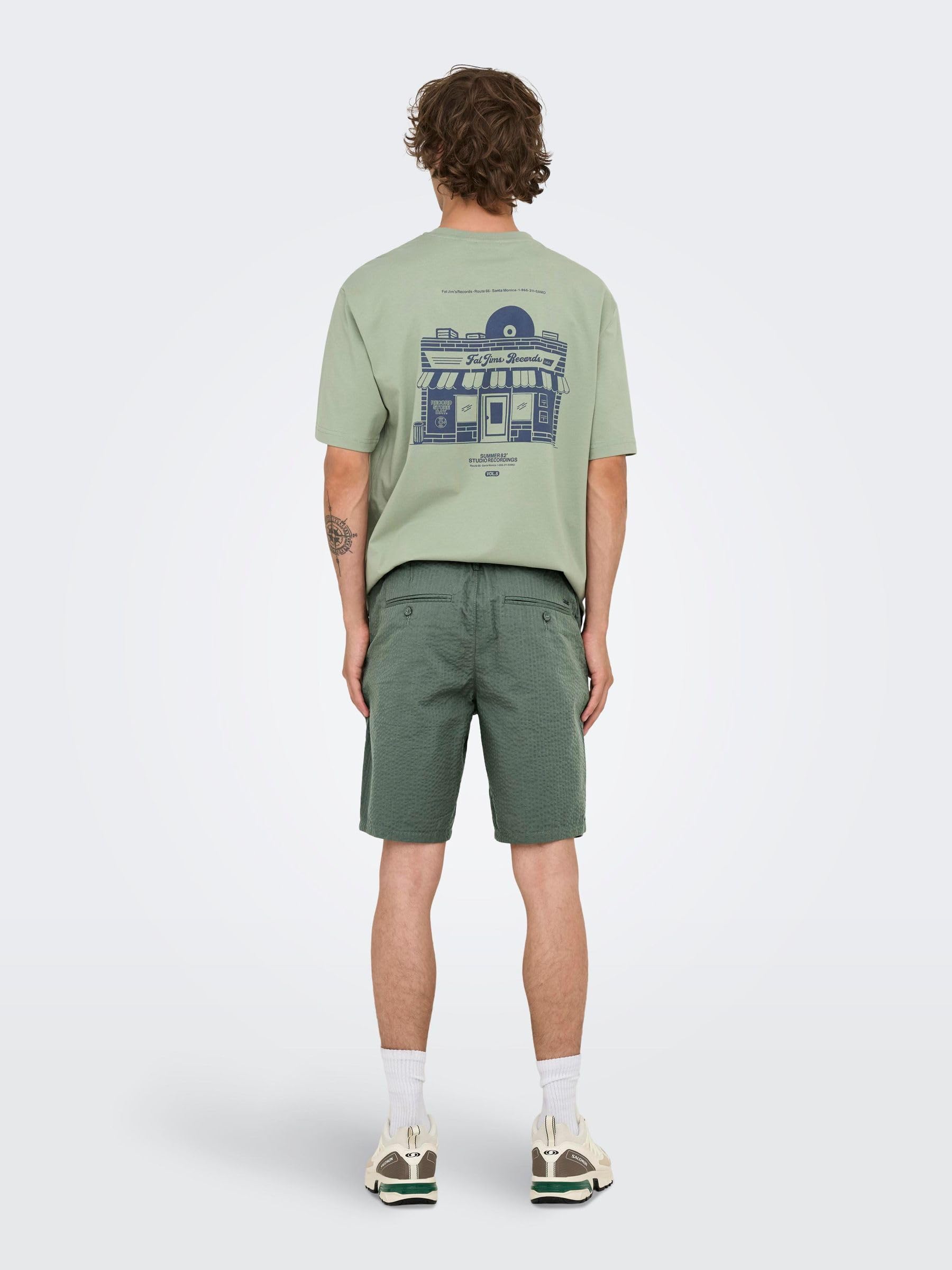 ONLY & SONS Onsleo Regular shorts uomo Jet Black L