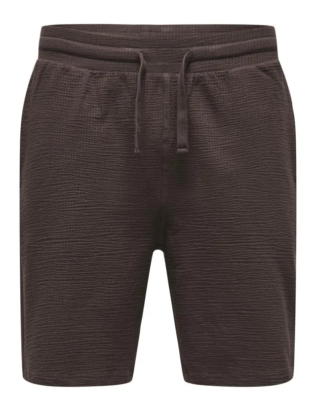 Only & Sons Onskian Pantaloncini uomo S marrone seersucker