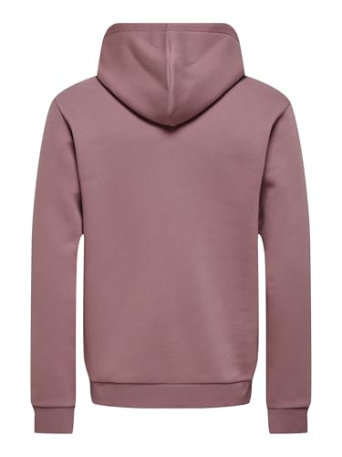 ONLY & SONS Onsceres Felpa con Cappuccio Uomo Twilight Mauve S
