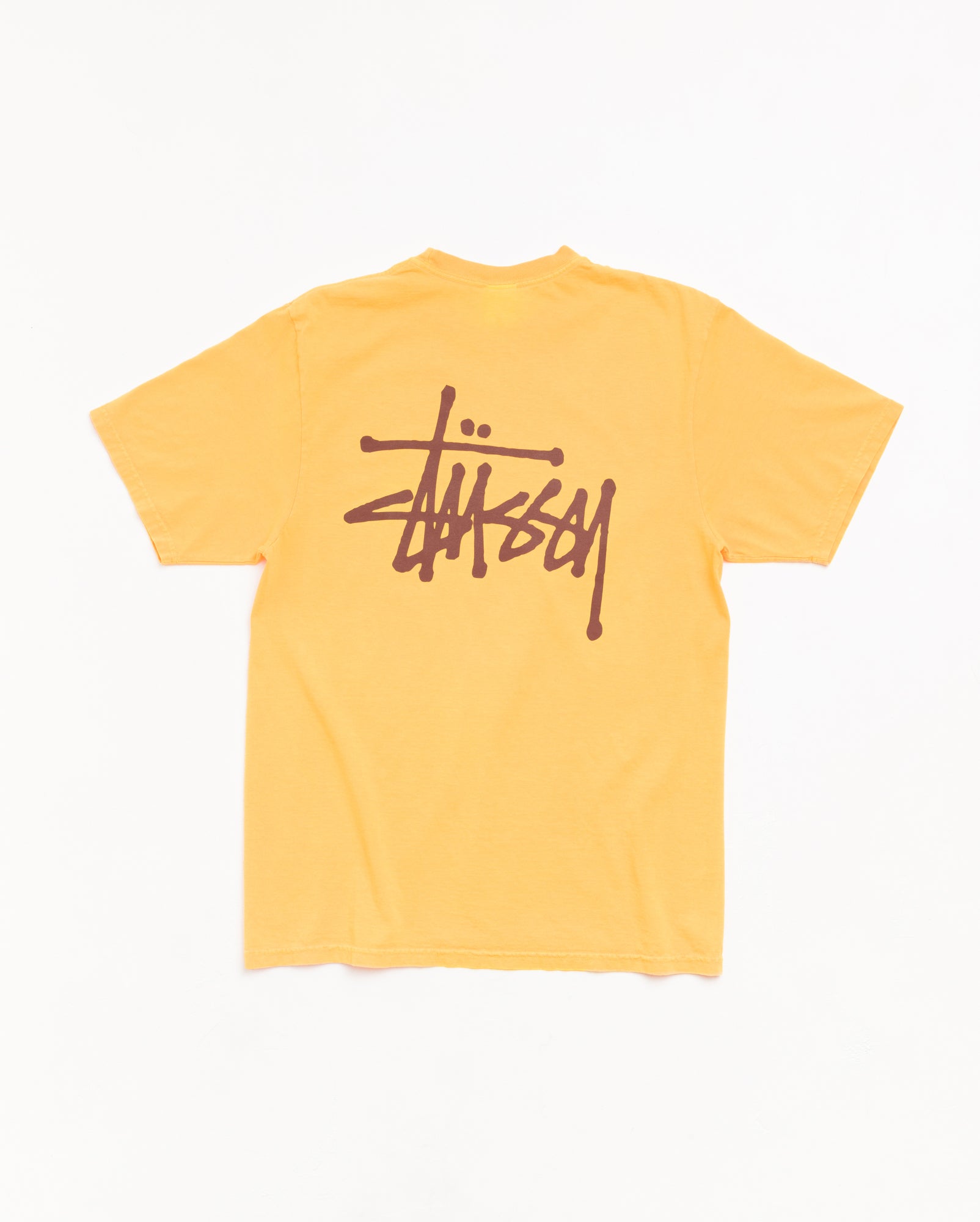 Stussy Basic Pigment Dyed t-shirt marigold cotone