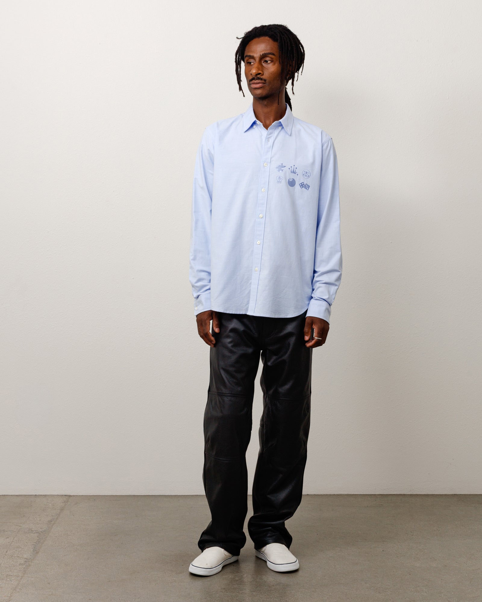 Stussy Junya Camicia Oxford Saxe Blue cotone